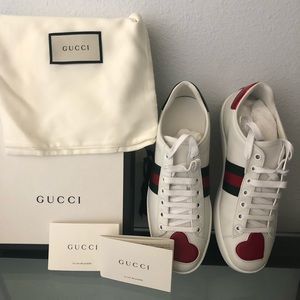 NWT Gucci Ace Heart sneakers